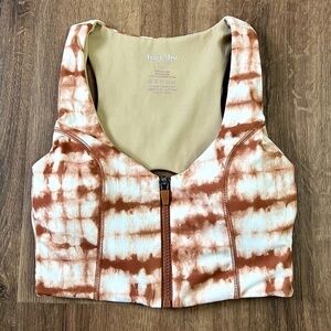 Tiger Mist Brown Tie Dye Sports Bra Sz XS